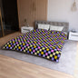 Joyful Checkerboard Microfiber Duvet Cover