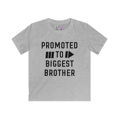 Promoted To Biggest Brother Youth Softstyle Tee