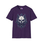 Creepy Skull Wolf Adult T-shirt