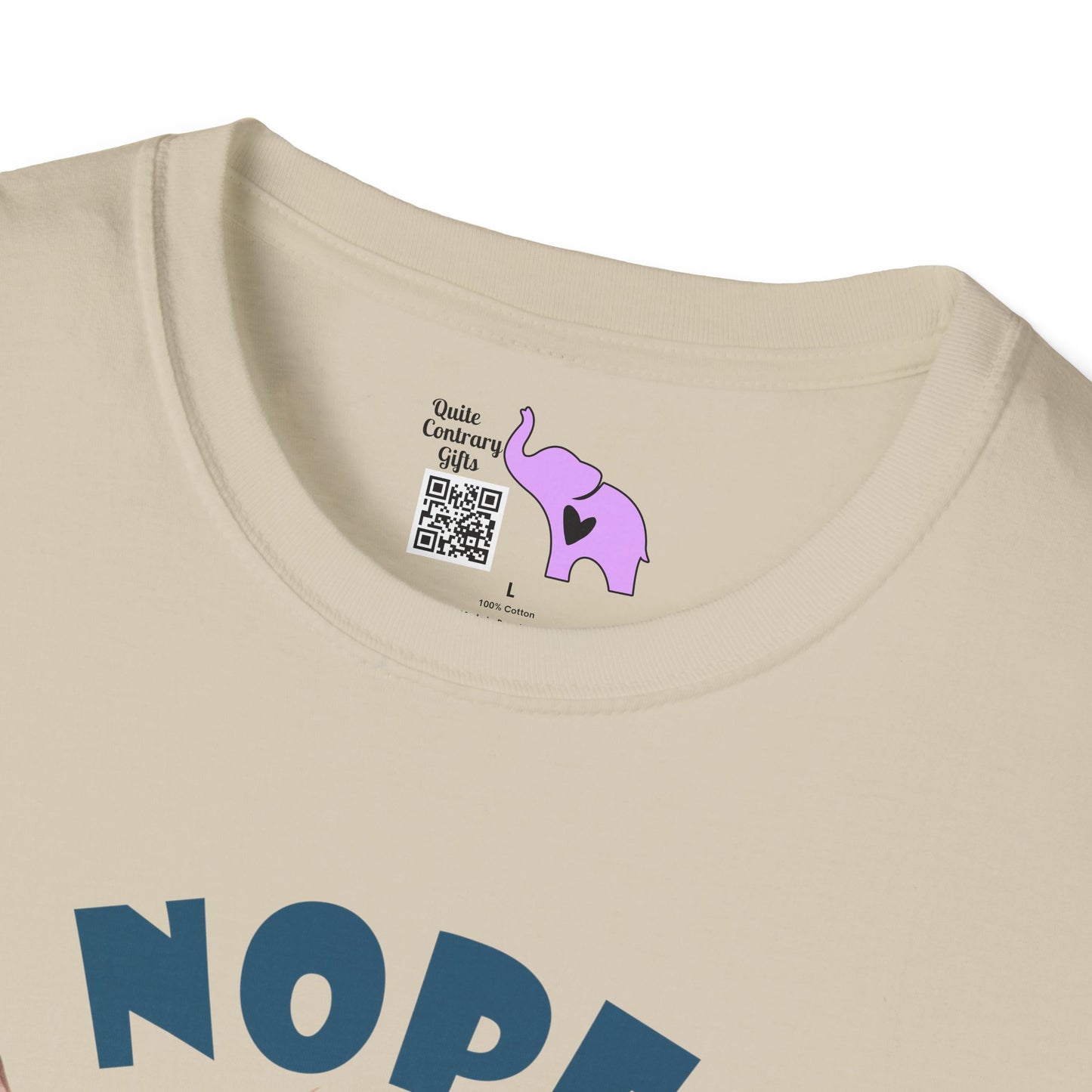 Nope Not Today Cute Cow Adult T-shirt