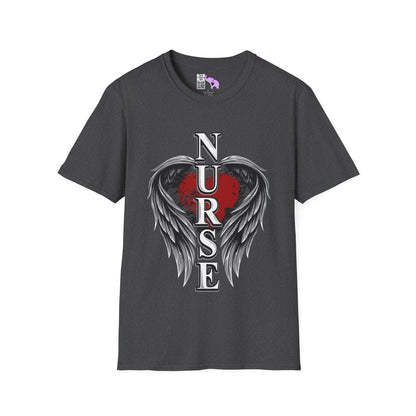 Nurse Heart & Angel Wings Adult T-shirt