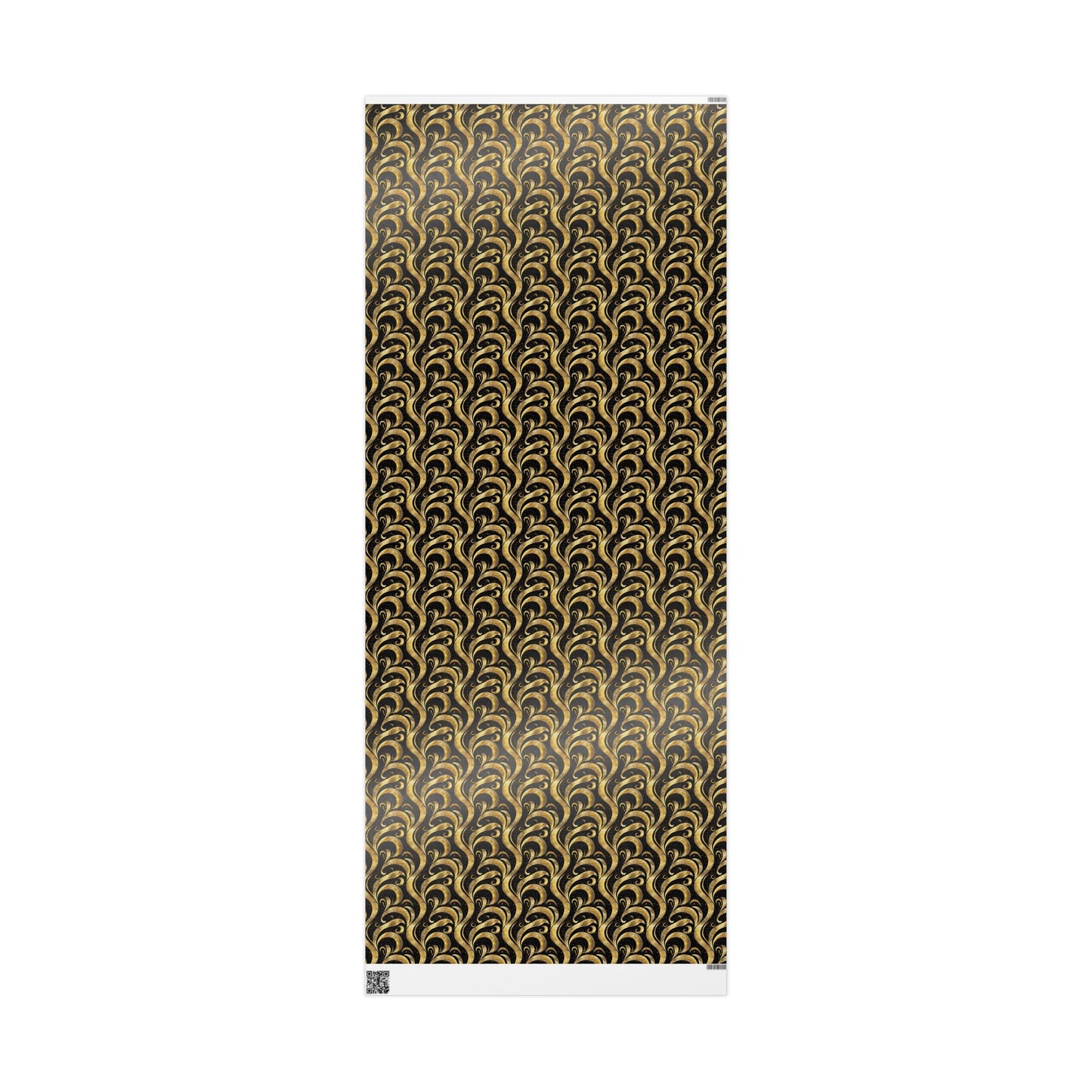 Black & Gold Luxe Swirl Wrapping Paper