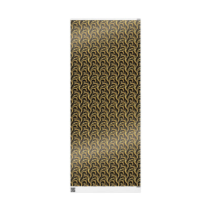 Black & Gold Luxe Swirl Wrapping Paper