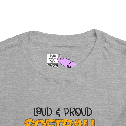 ""Loud & Proud Softball Brother Toddler Tee
