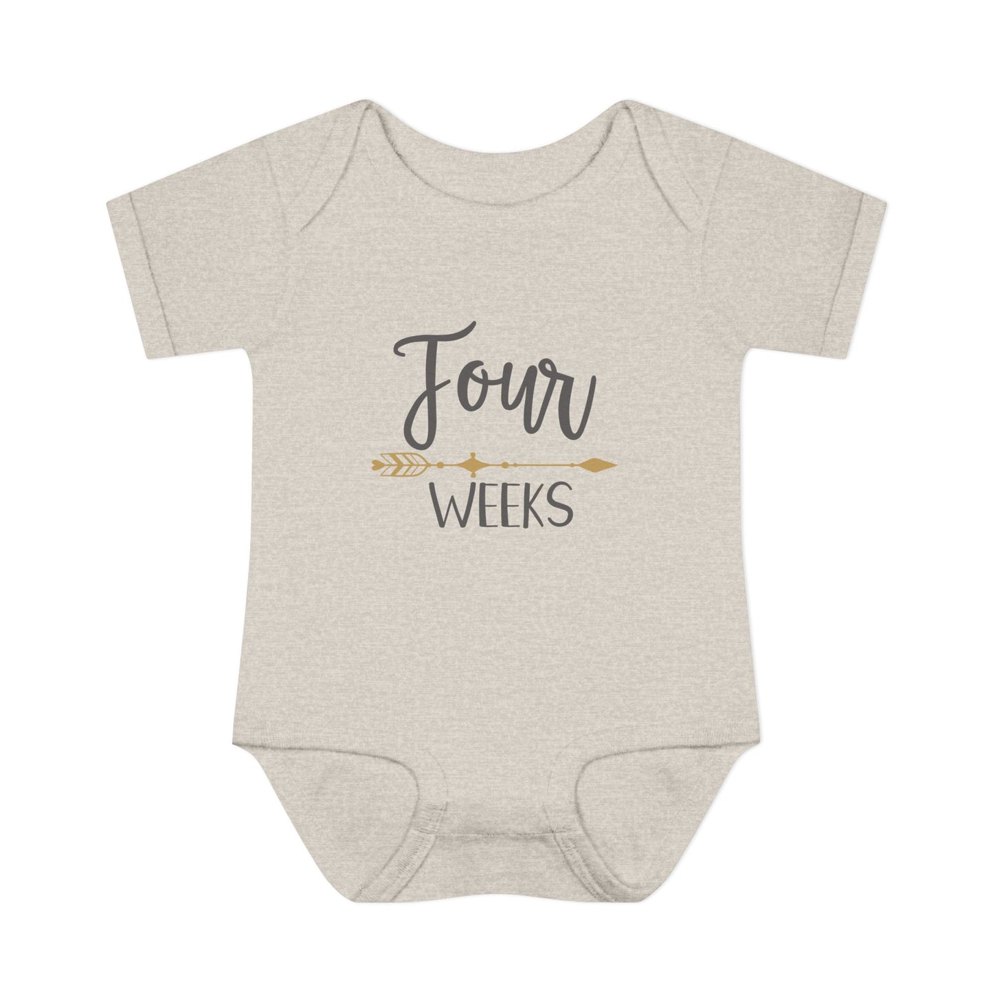 Golden Arrow Milestone Baby Bodysuit-Four Weeks