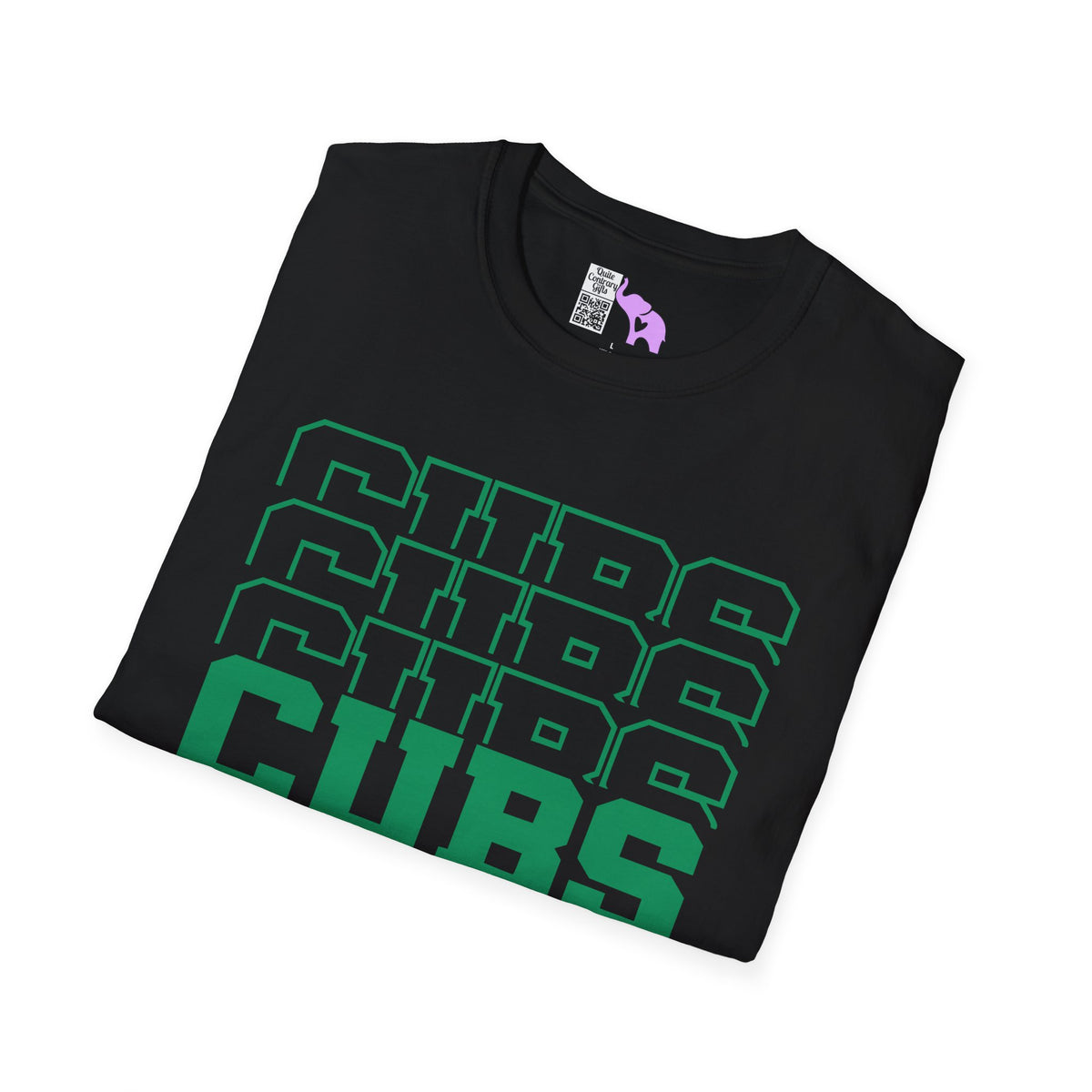 Cubs (Stacked) Adult T-shirt