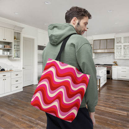 Blush Frequency Canvas Tote Bag