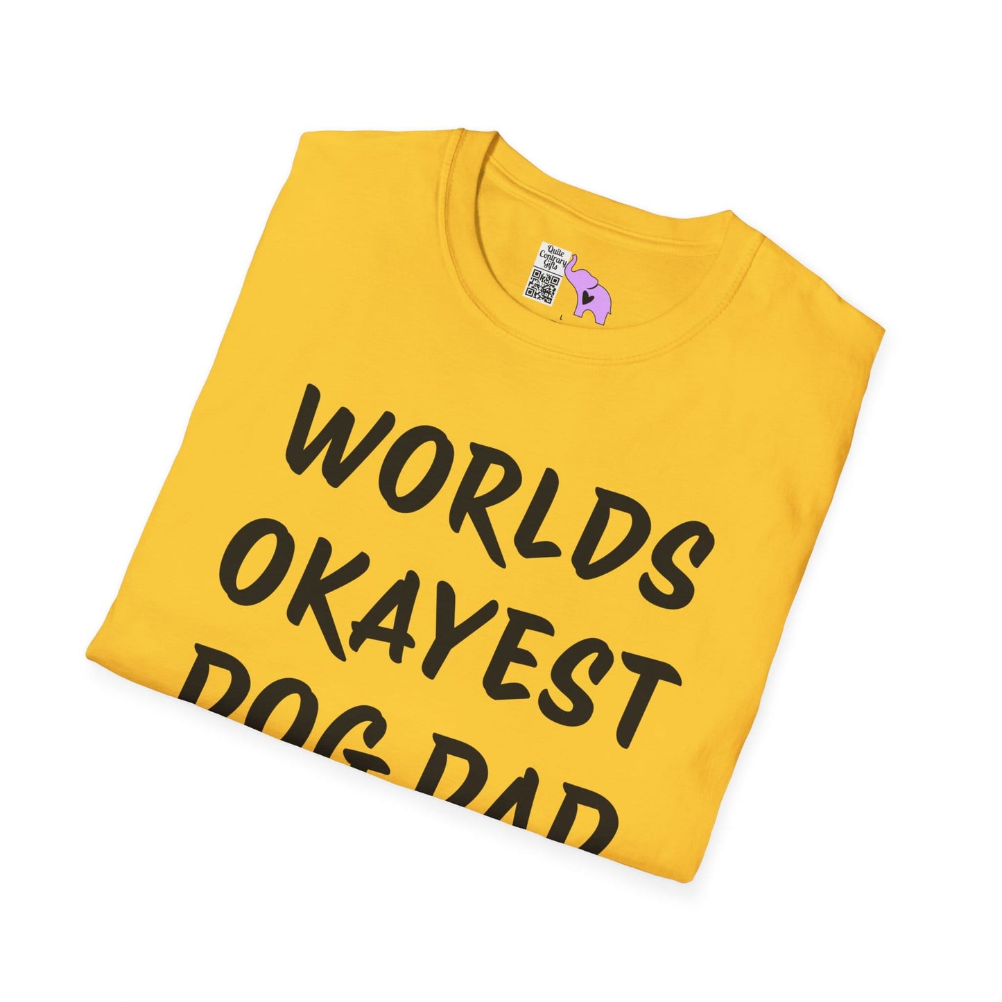 Worlds Okayest Dog Dad Adult T-shirt