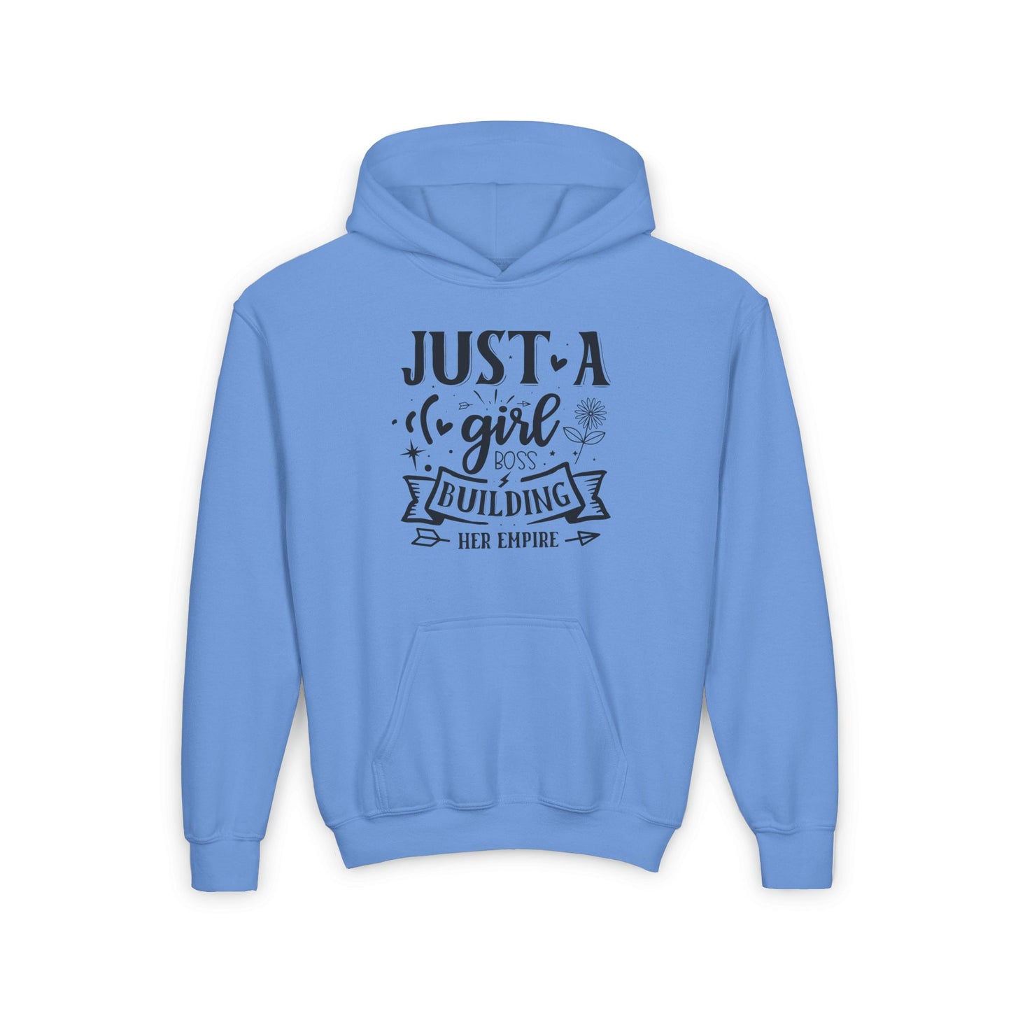 Just A Girl Boss Building Her Empire Youth Heavy Blend Hoodie