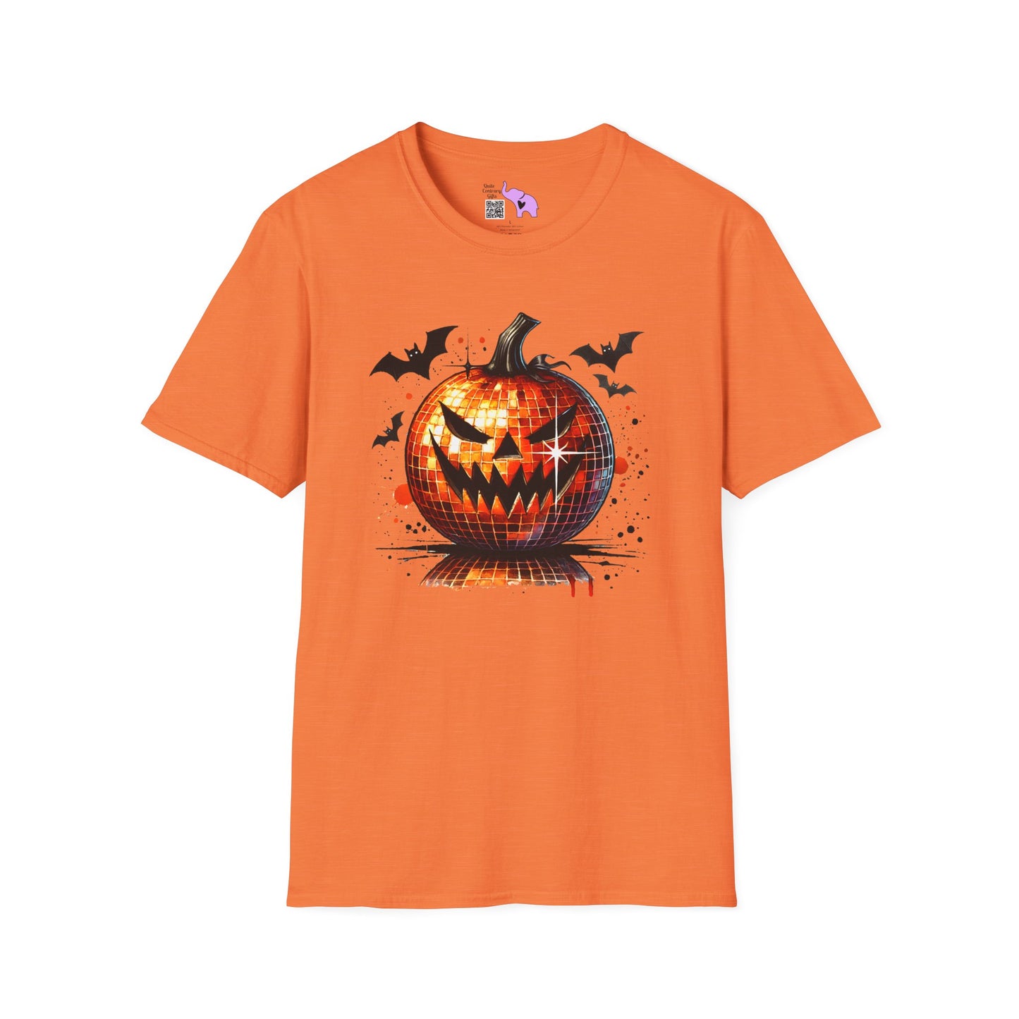 Orange Disco Pumpkin Adult T-shirt