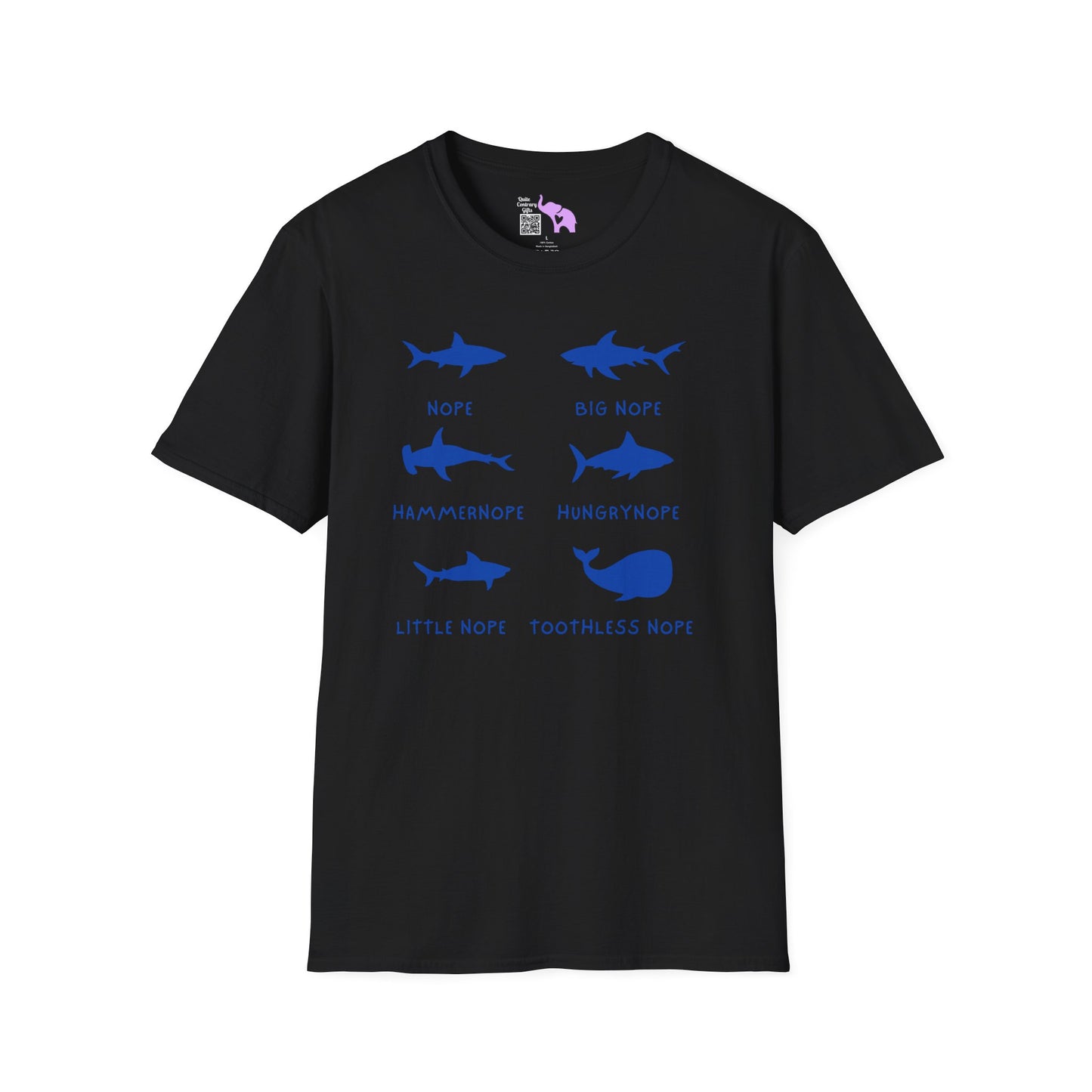 Nope Sharks Adult T-shirt