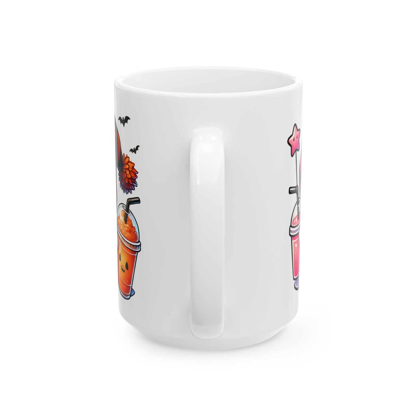 Cute Ghost Ceramic Mug, (11oz, 15oz)