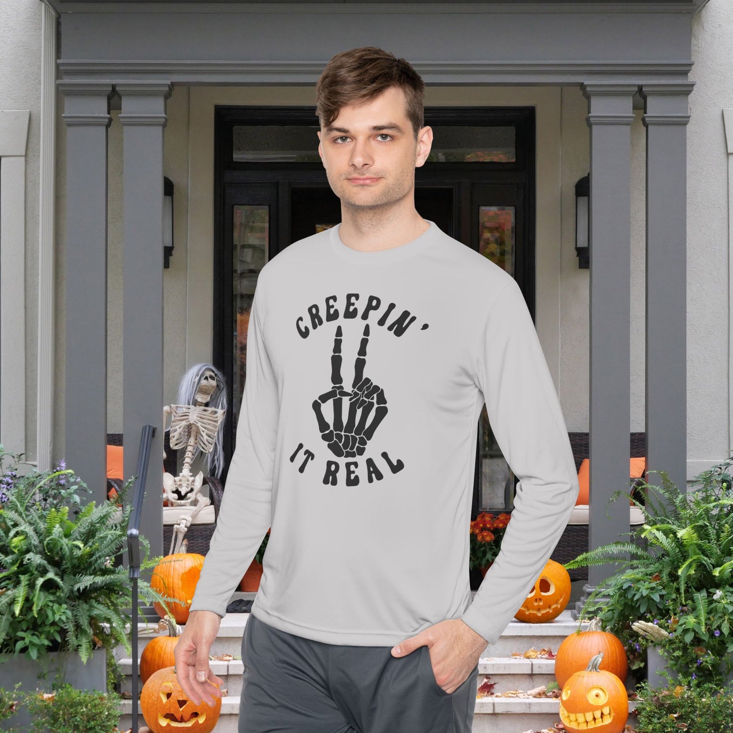 Creepin' It Real Adult Long Sleeve Tee