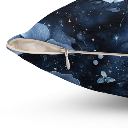 Midnight Blossoms Throw Pillow