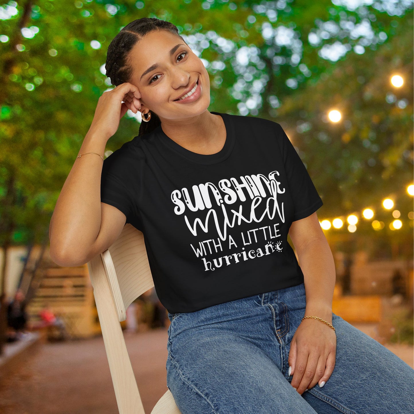 Sunshine Mixed With A Little Hurricane Adult T-shirt