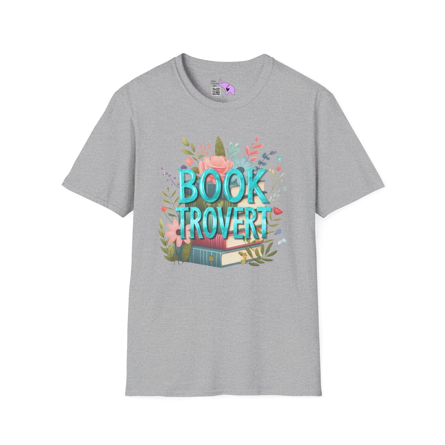 Booktrovert (Floral) Adult T-shirt