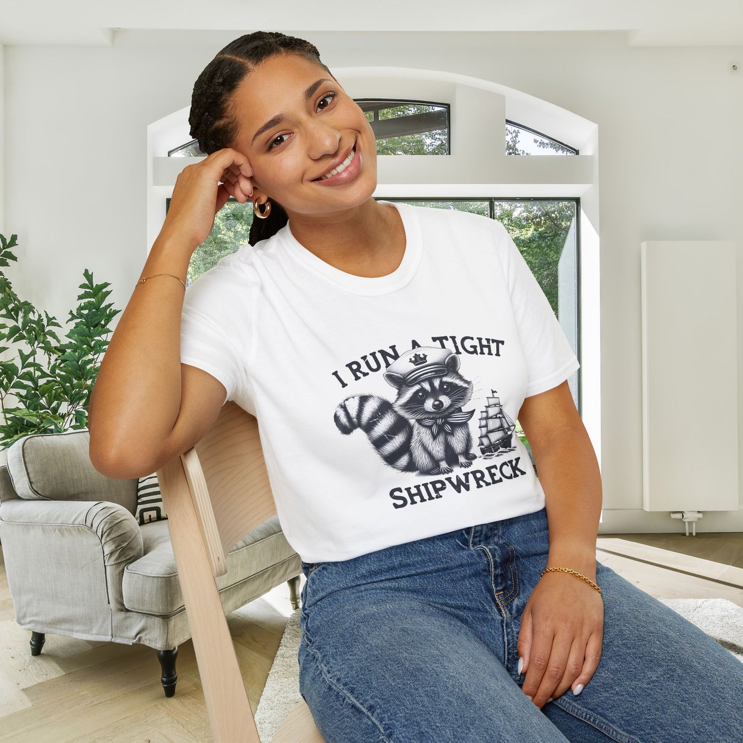 I Run A Tight Shipwreck Adult T-shirt