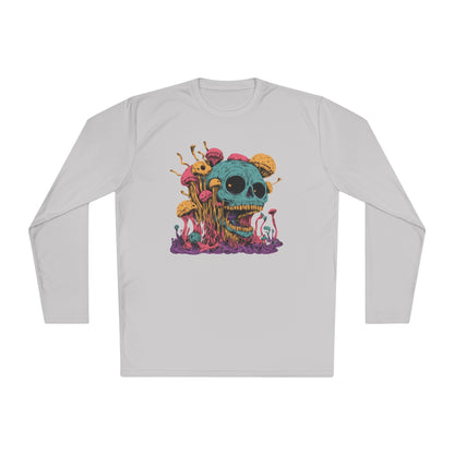 Creepy Mushroom Skull Adult Long Sleeve Tee