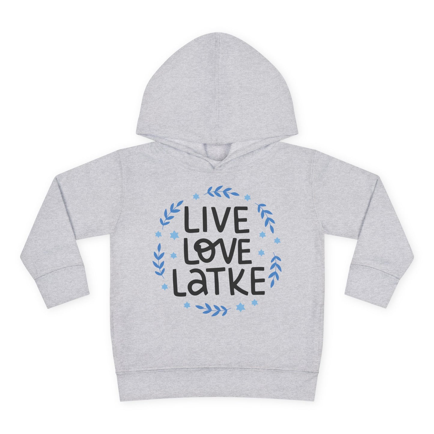 Hanukkah Live Love Latkes Toddler Pullover Fleece Hoodie