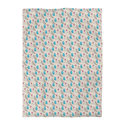 Butterfly Doodles Microfiber Duvet Cover