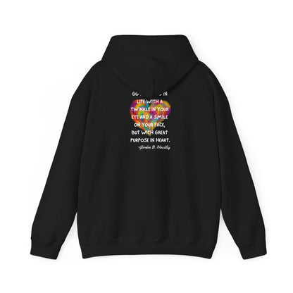 Go With Purpose In Heart Heavy Blend™ Hooded Sweatshirt