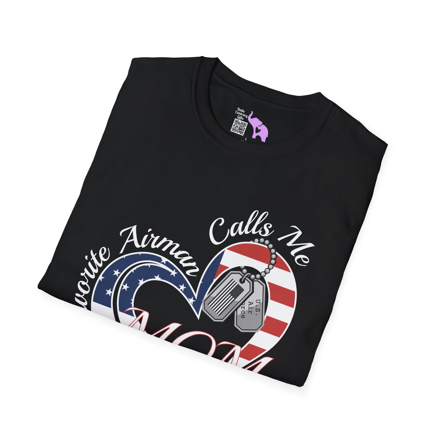 My Favorite Airman Calls Me Mom Adult T-shirt