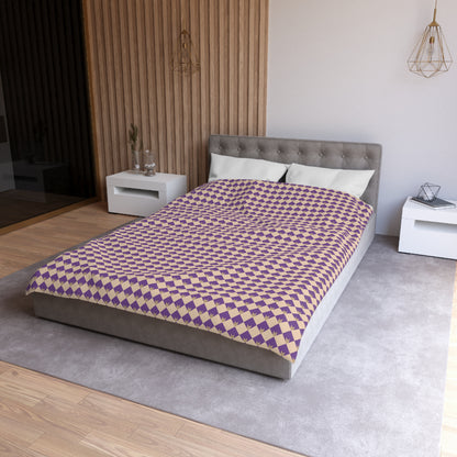 Diamond Bloom-Amethyst & Cream Duvet Bedding Set