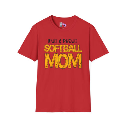 Loud & Proud Softball Mom Adult T-shirt