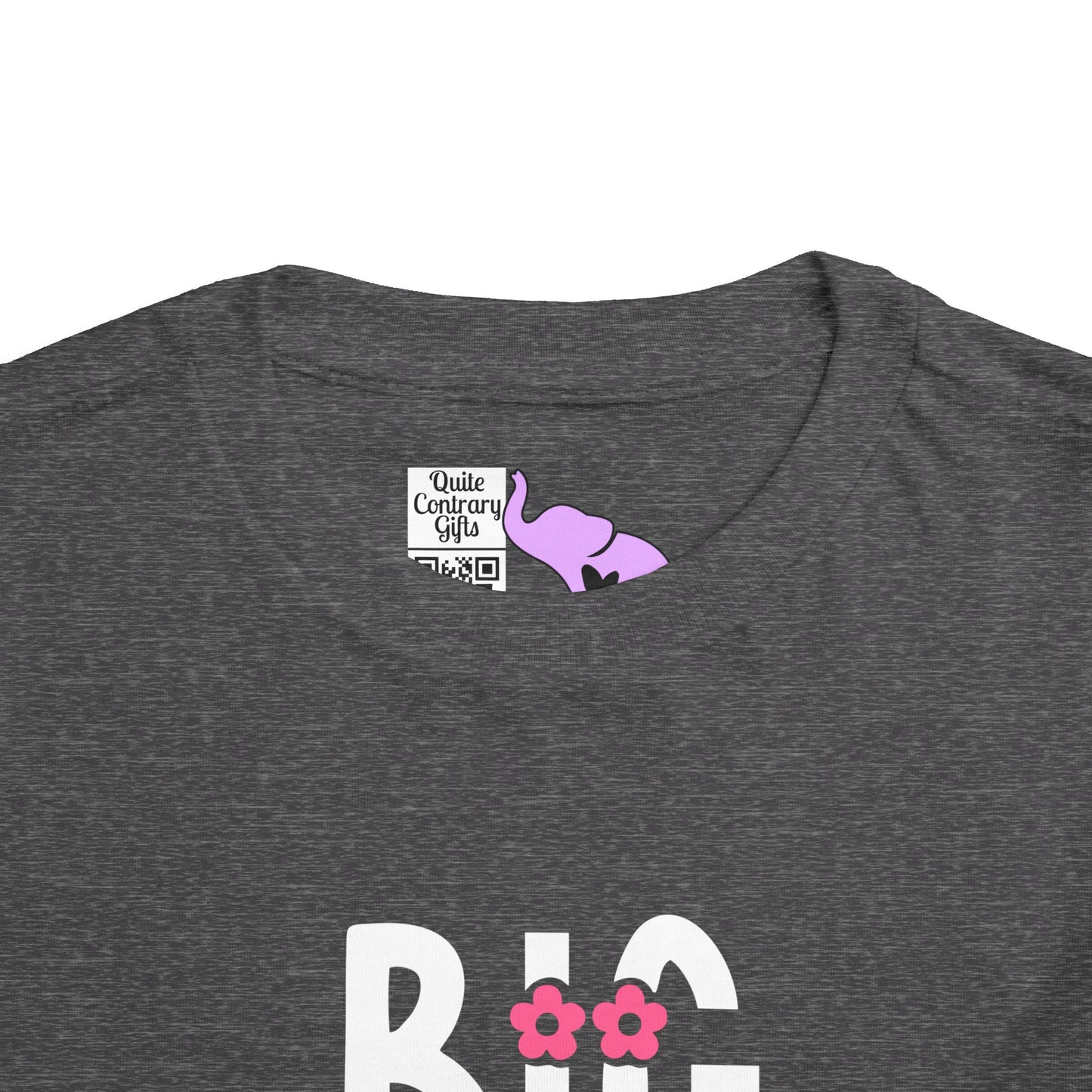 Big Sister (Pink Flowers) Toddler Tee