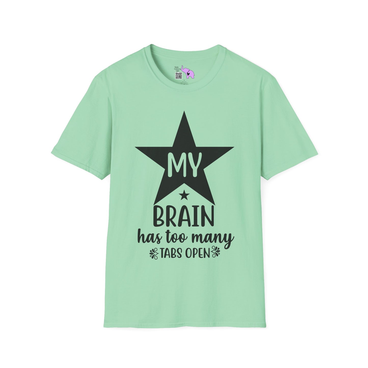 My Brain Has Too Many Tabs Open (Star) Adult T-shirt