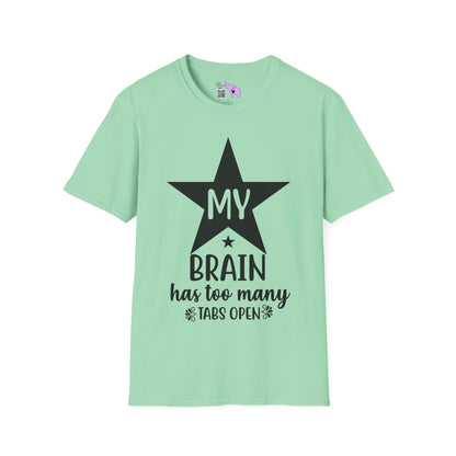 My Brain Has Too Many Tabs Open (Star) Adult T-shirt