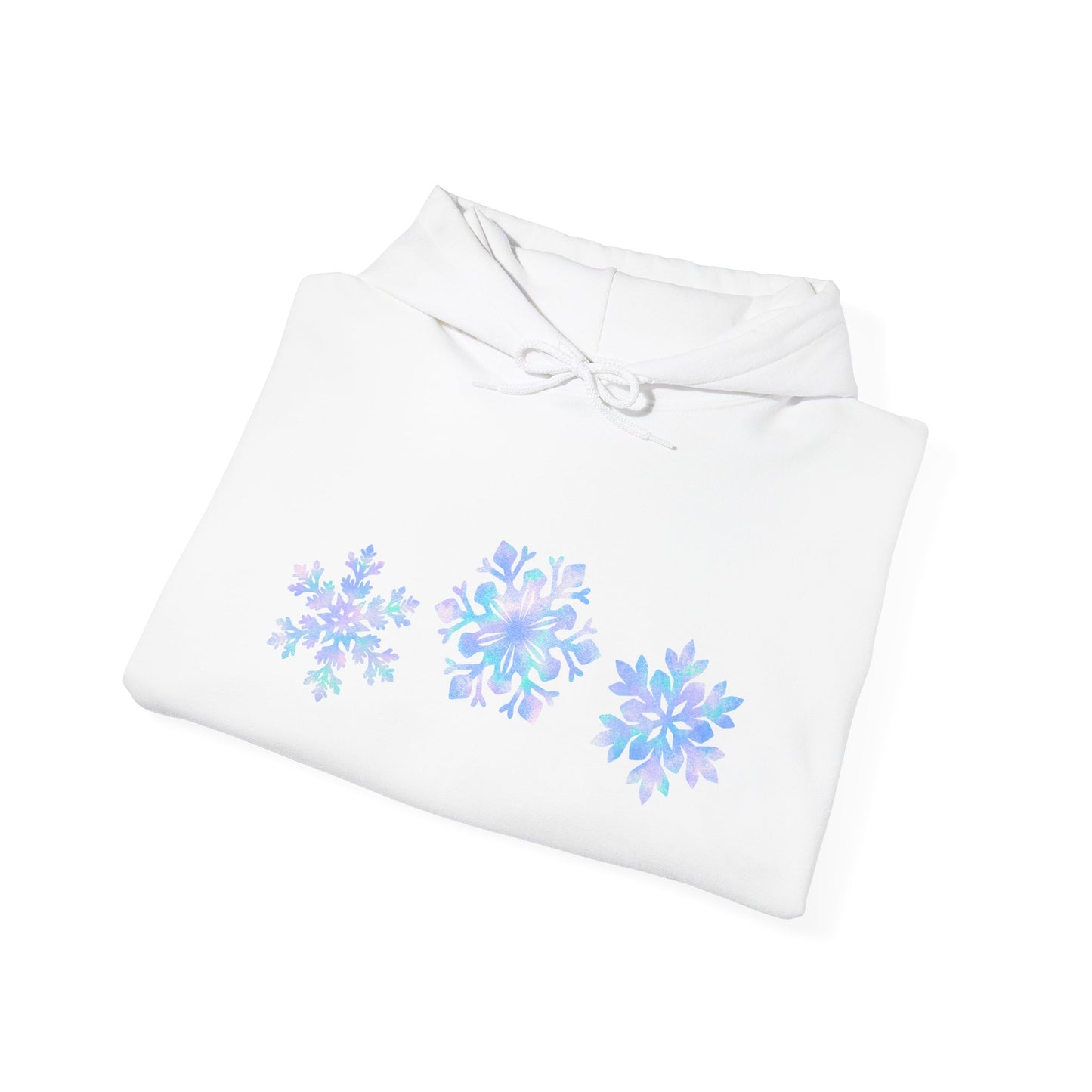 Blue Snowflakes Adult Heavy Blend™ Hooded Sweatshirt