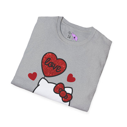 Valentines Hello Kitty Love Adult T-shirt