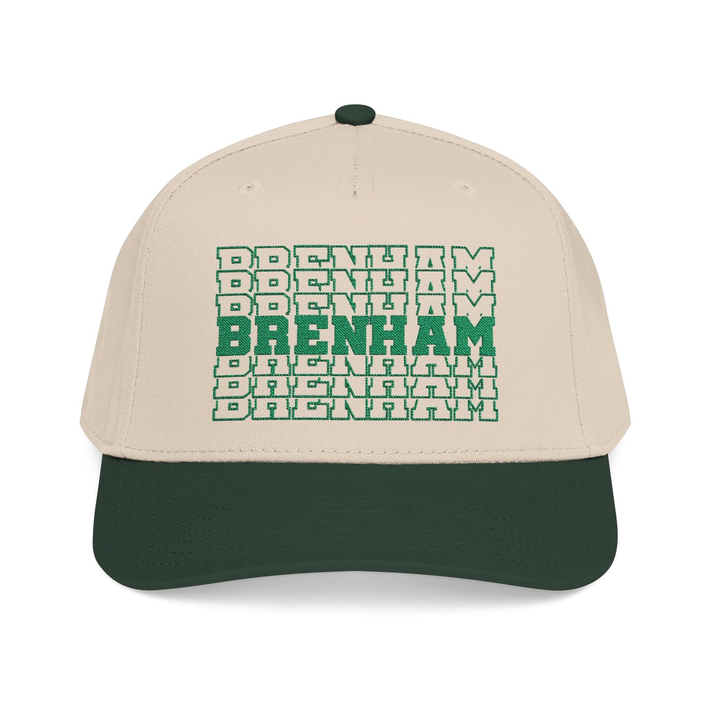 Brenham Stacked Letters Mid Profile Baseball Cap
