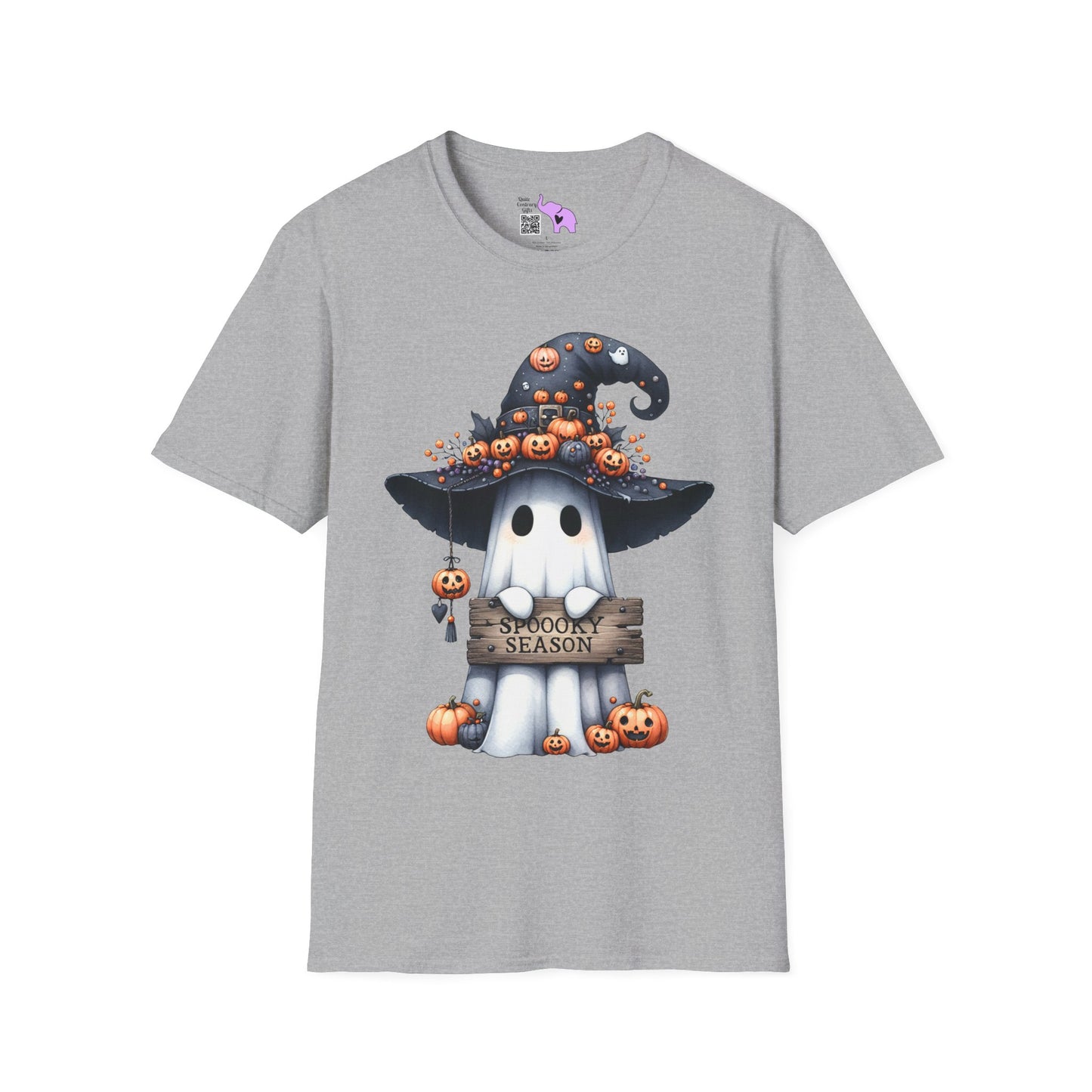 Spooky Season Cute Ghost Adult T-shirt