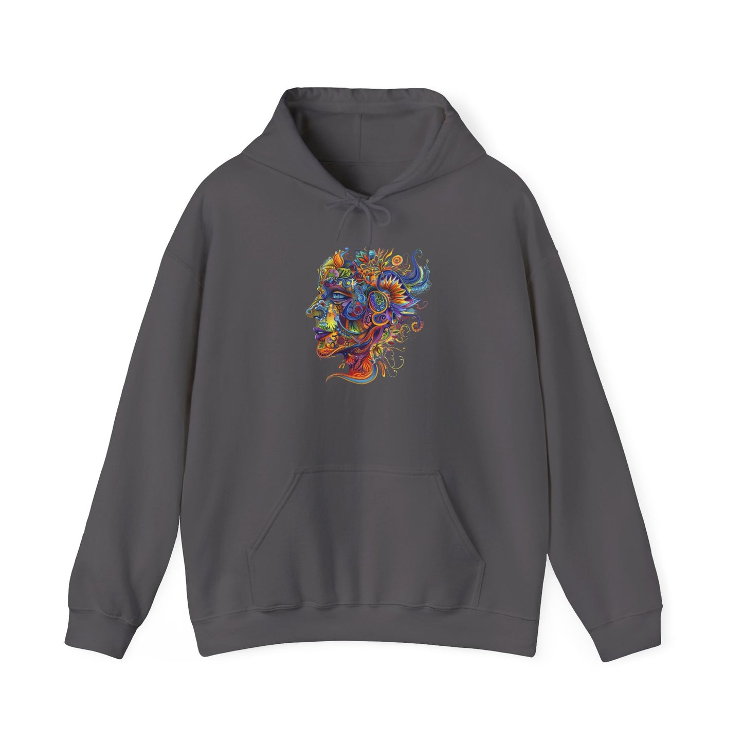 Colorful Paisley Woman Profile Heavy Blend™ Hooded Sweatshirt