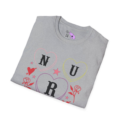 ""Nurse Candy Hearts Adult T-shirt