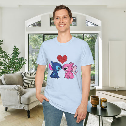 Stitch in Love 2 Adult T-shirt