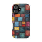 Coloerful Leather Patchwork MagSafe® Compatible Tough Case for iPhone