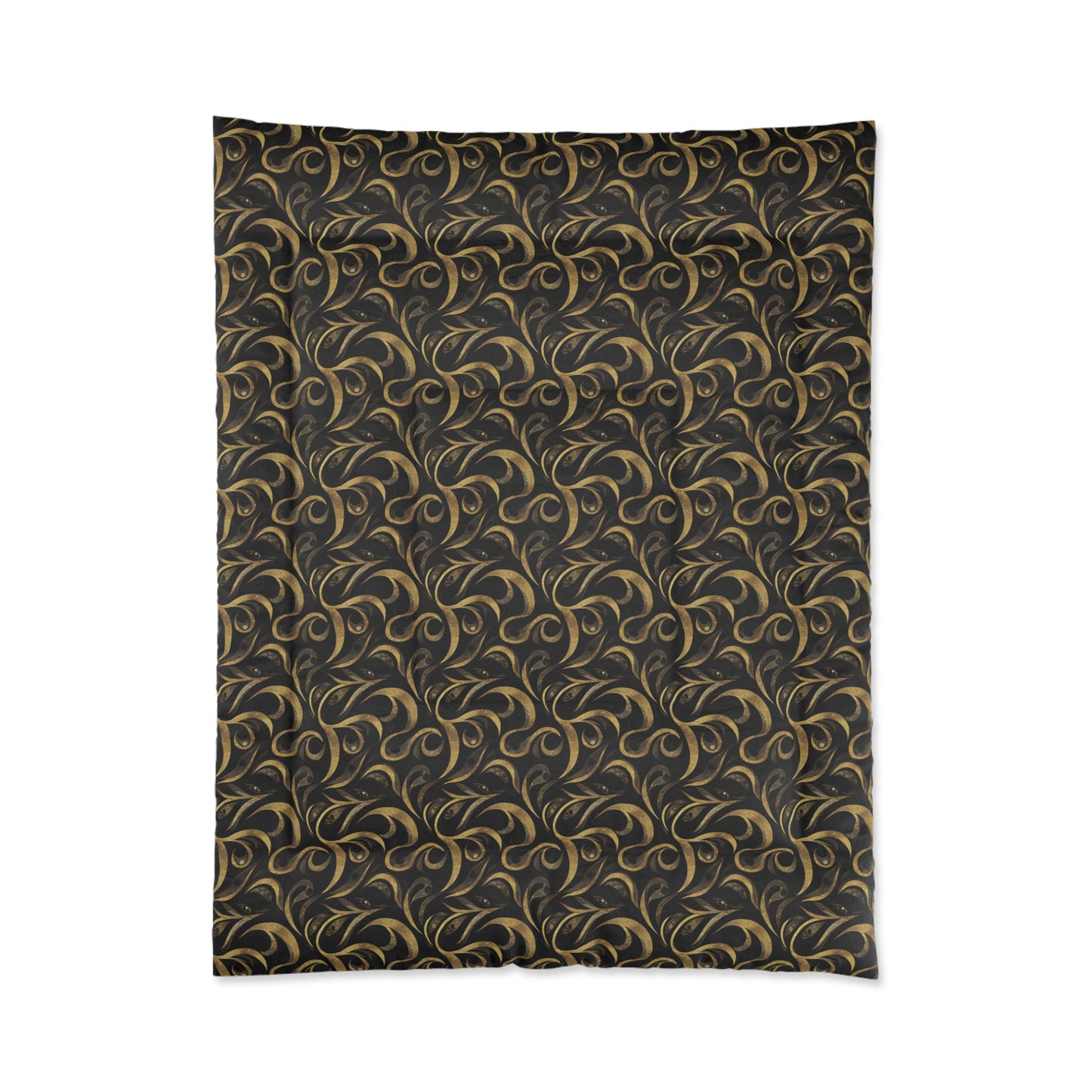 Golden Noir Swirl Comforter