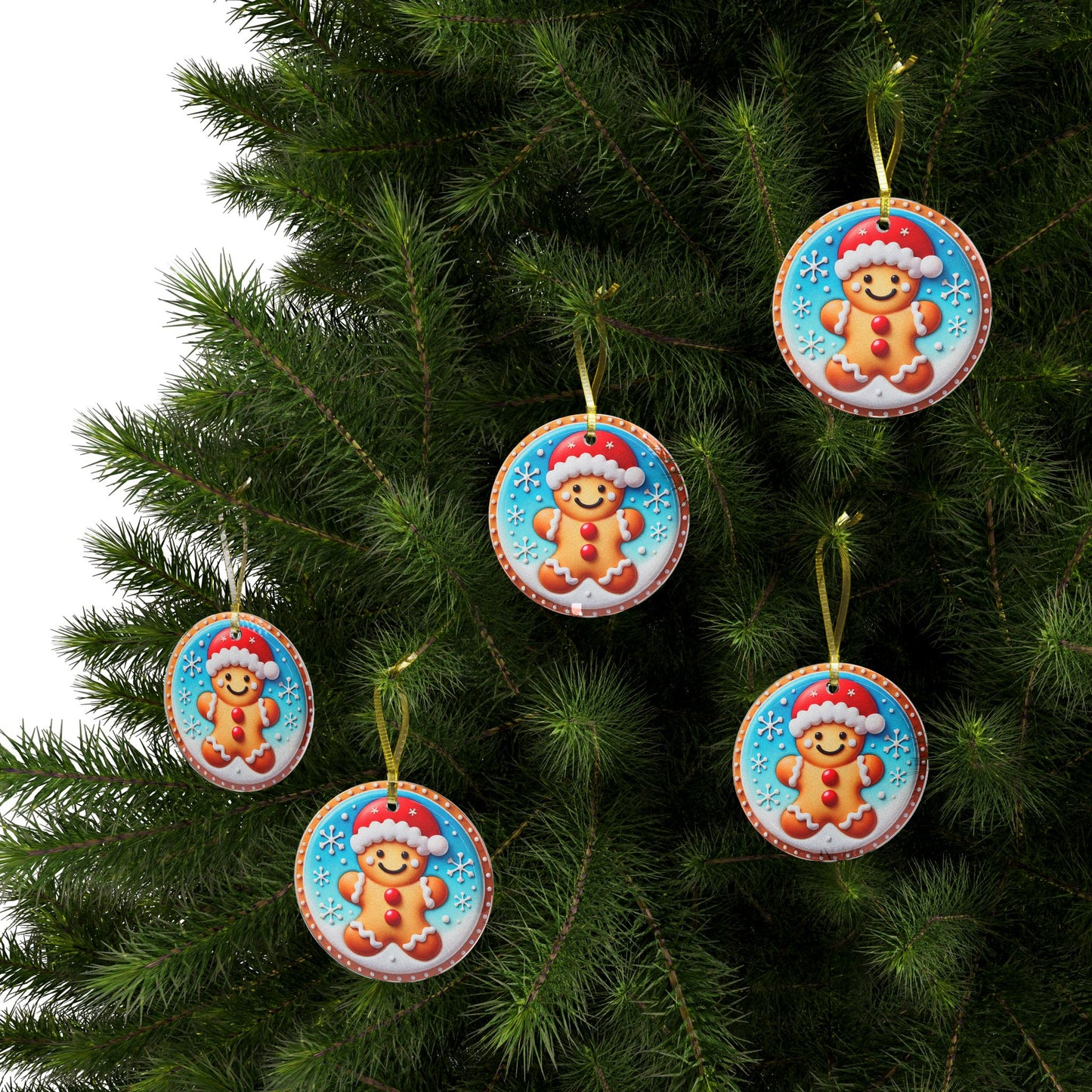 Jolly Gingerbread Glass Ornament