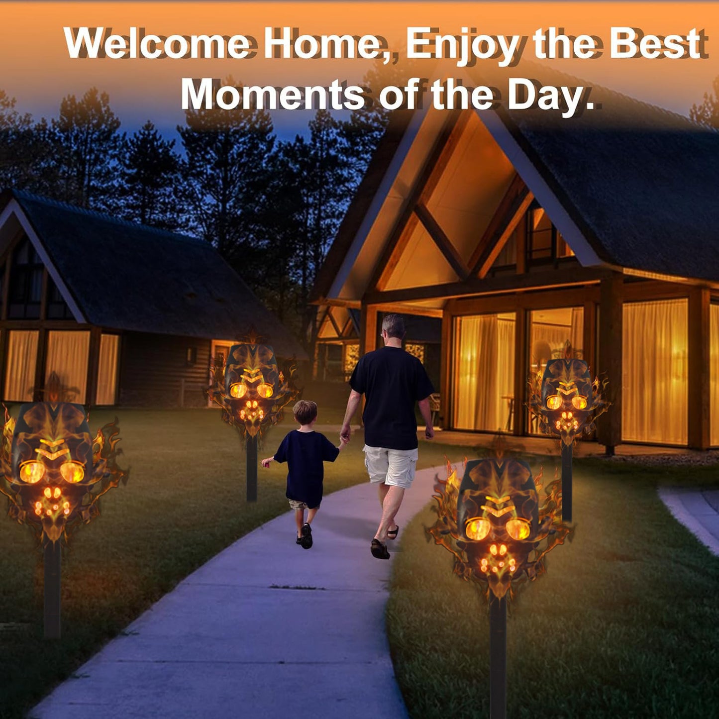 Solar Skull Simulation Flame Outdoor Lamp