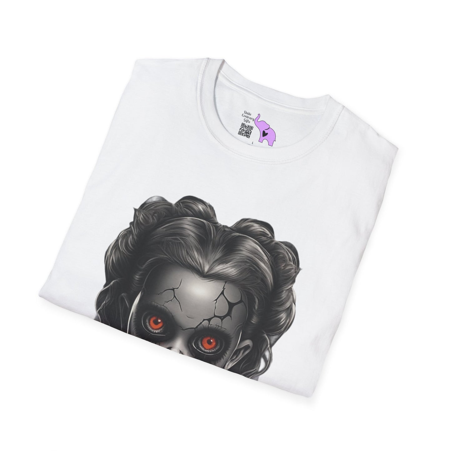 Creepy Girl Doll 2 Adult T-shirt