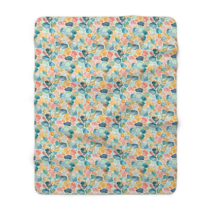 Ocean Pebble Drift Fleece Blanket