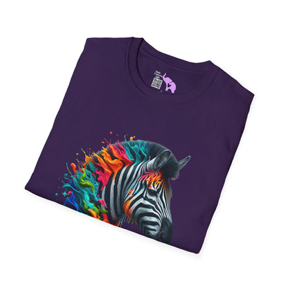 Colorful Zebra Adult T-shirt
