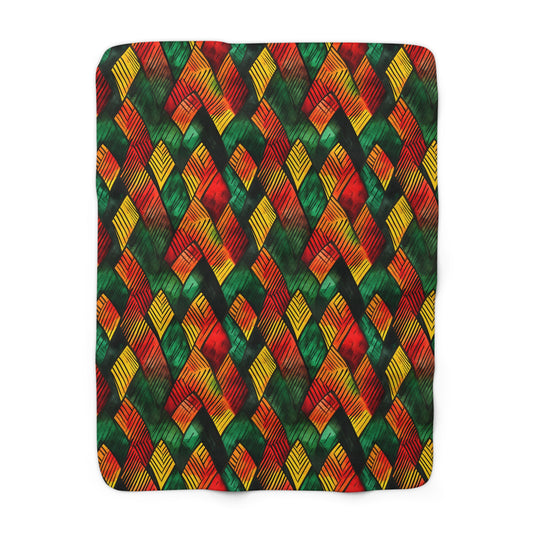 Joyful Vibes Sherpa Fleece Blanket