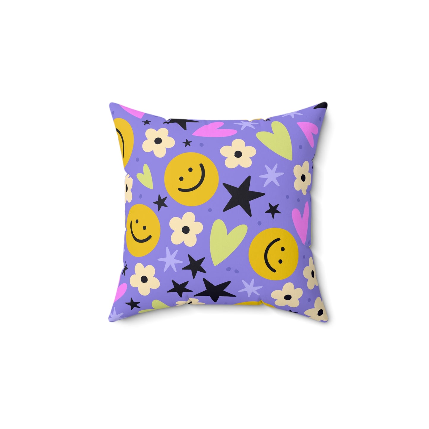 Happy Little Things Throw Pillow