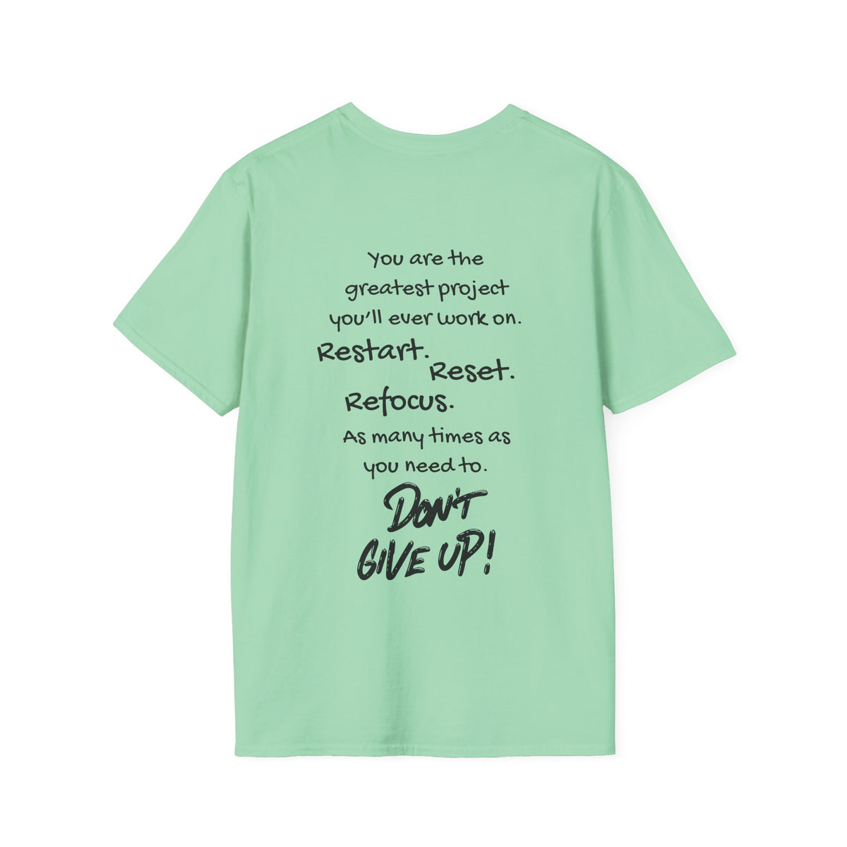 Restart Reset Refocus Adult T-shirt