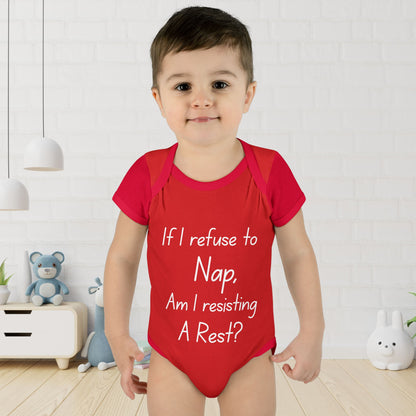 If I Refuse To Nap Am I Resisting A Rest? Infant Baby Rib Bodysuit