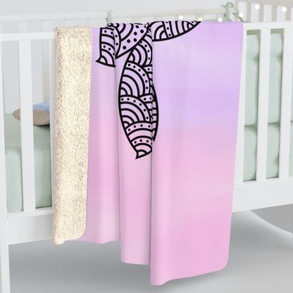 Serene Bloom Sherpa Fleece Blanket